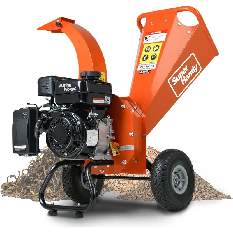 SuperHandy Mini Wood Chipper Shredder Mulcher Heavy Duty 7HP Compact Design 3