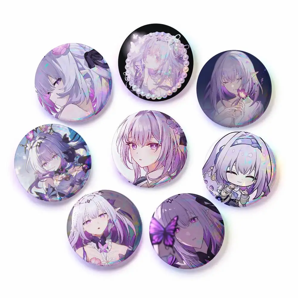 A-Cartoon Castorice Cartoon Round Brooches On Backpack Jacket Acrylic Button Pins Collection Gifts
