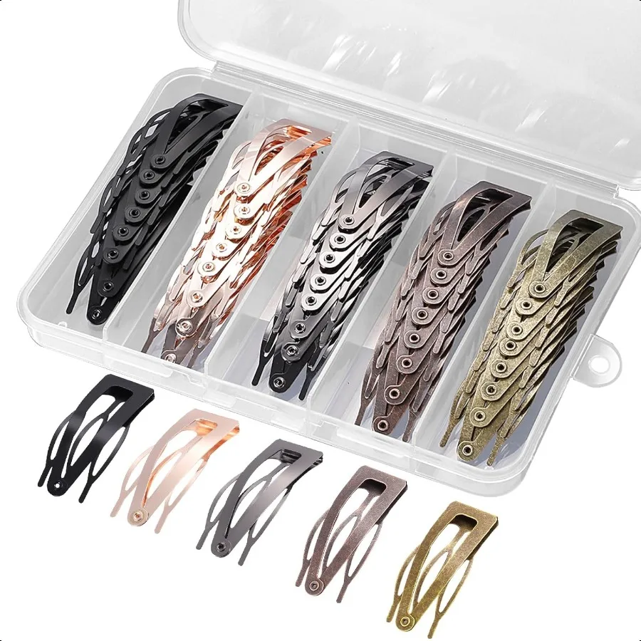 

Snap Hair Clips 5 Colors Hair Clips Metal Hair Barrettes Stocking Stuffers for Women Girls Hair Accories Gift Christmas Gifts