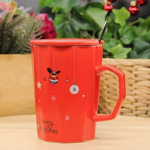 Gift Is Us Christmas Festive Decorations Special Porcelain Cup Mug With Lid