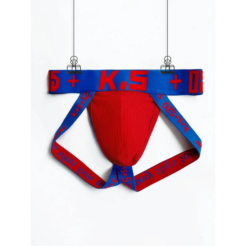 Men's Jockstrap Underwear Cotton Pouch  Thong Briefs Sexy Slip on Men's Panties