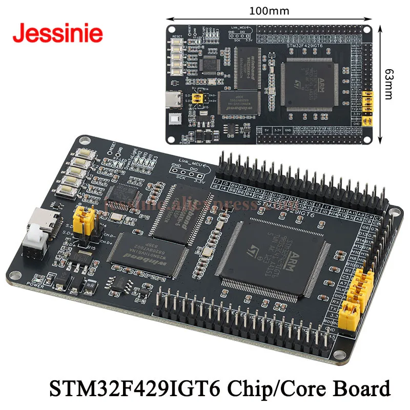 STM32F429IGT6 Core Development Board System Learning Module Chip ARM Cortex-M4 Integrate ST-LINK Debugger Programmer Serial Port