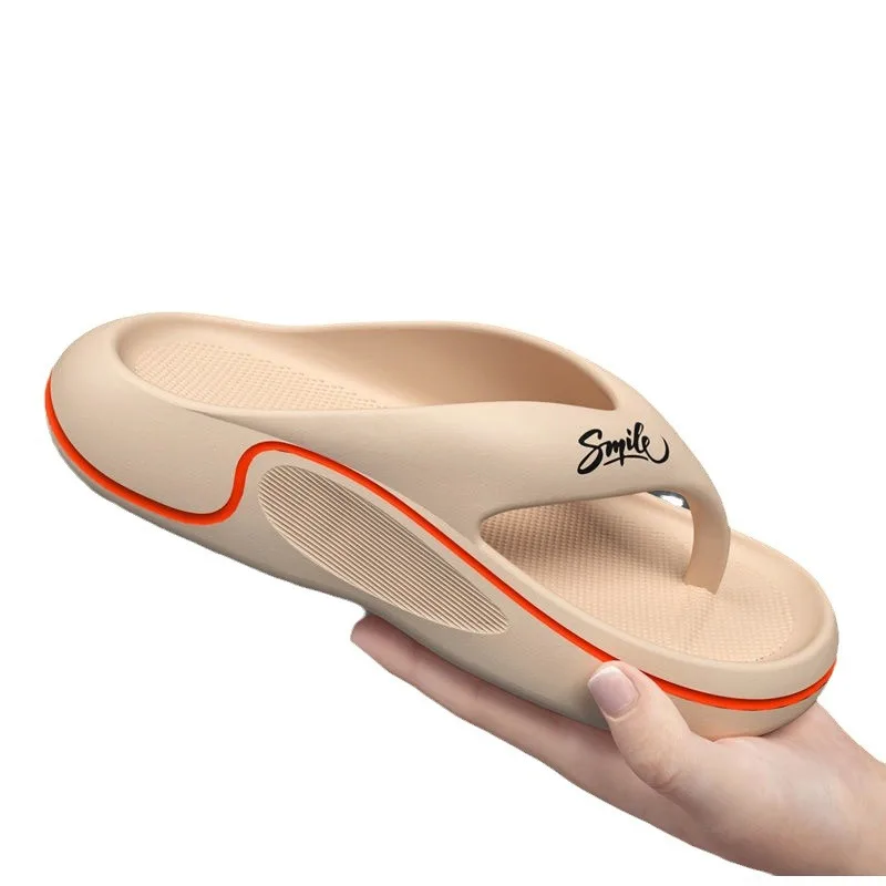 

Мужские летние шлепанцы на толстой подошве, мягкие противоскользящие пляжные тапочки «Cushion Like», прочные мужские сандалии с окрашенной подошвой против запаха