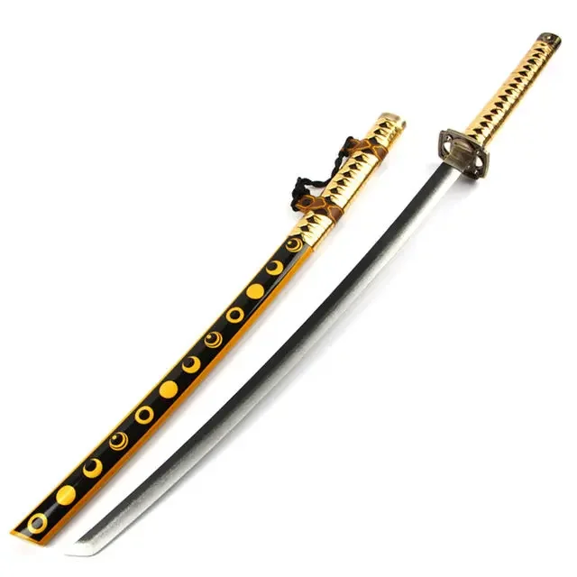 

[Funny] 100cm Cosplay Online Game Touken Ranbu Mikazuki Munechika weapon Katana Samurai Wooden Sword model Anime Costume party