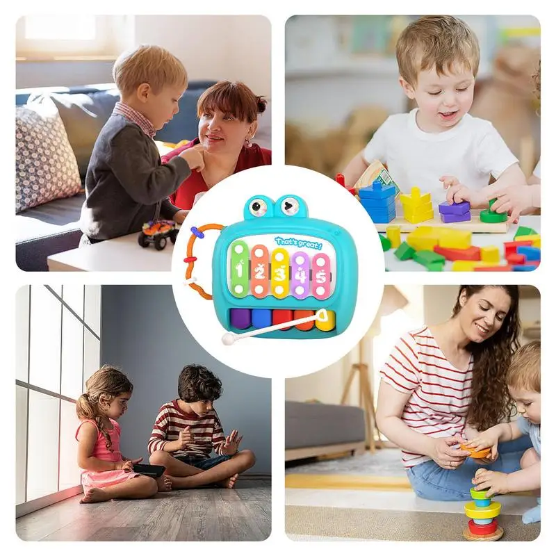 Kids Music Toys Cute Interactive Kids Piano Toy Portable Early Learning Toy Musical Toys Kids Musical Instruments Hand Knocking