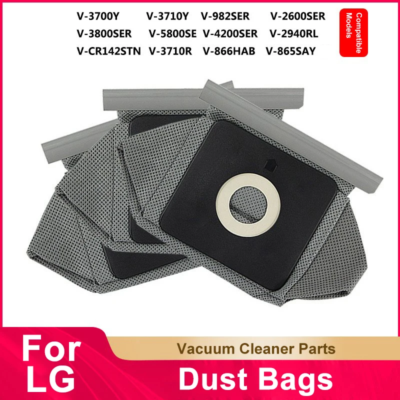 

Universal Vacuum Cleaner Dust Bag Replacement for LG V3700SER V3800SER V5800SE V4200SER Washable Reusable Filter Bag Accessories
