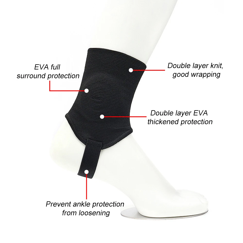 1Pair Ankle Support - Compression Ankle Brace - Great for Running, Soccer, Sports - Ankle Sleeve Helps Sprains, Tendonitis, Pain