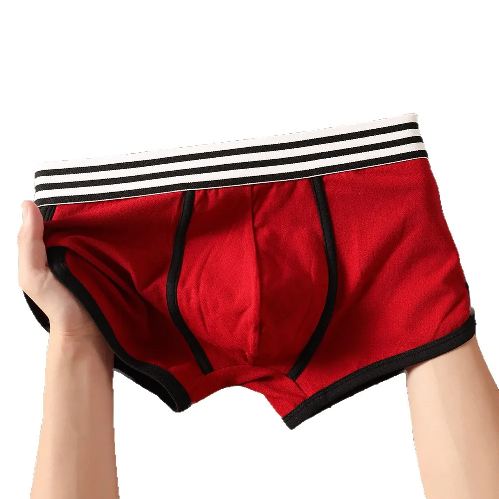 Men's Underwear Middle Waist  Boxers Comfortable Pure Cotton Breathable Sports Simple Youth Boxers Trendy Boxer Short Pants