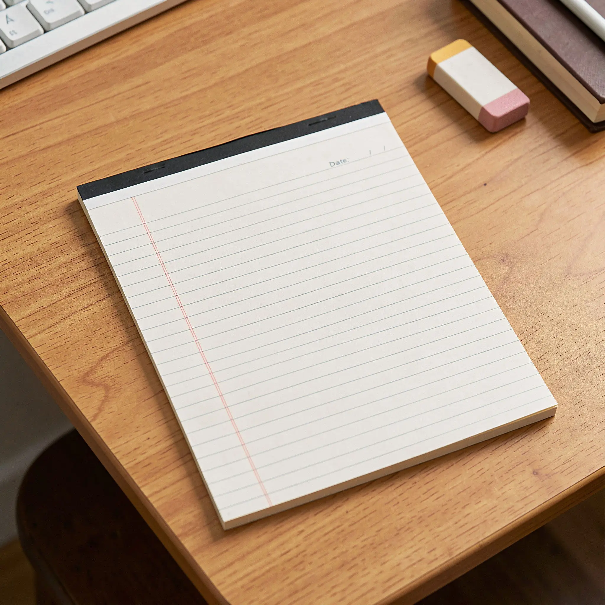 4Pcs A4 Convenient Tear Off Notepad Thick Paper Wide Ruled Undated Notepad for Time Planning Task Management Office School Use