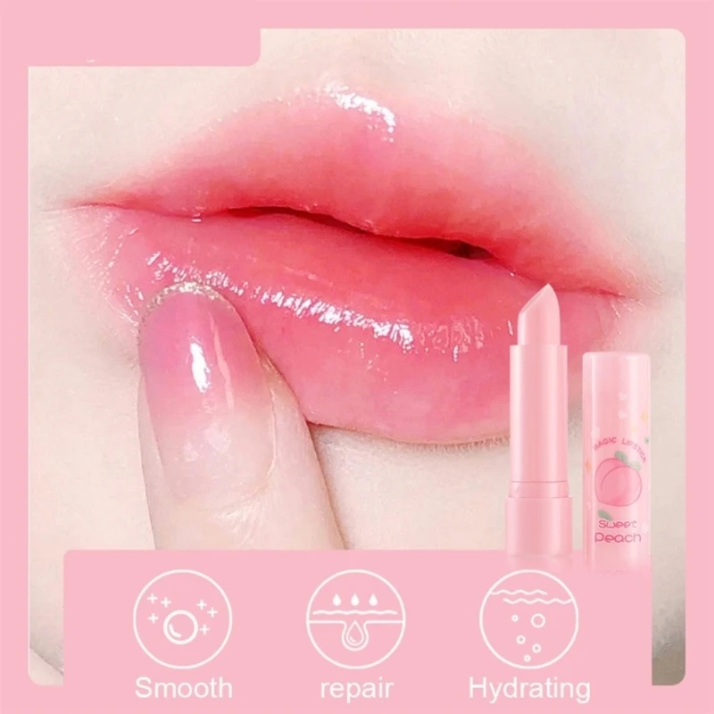 Lápiz labial activado por temperatura Labiales larga duración Hidratante Bálsamo labial Brillo para mujeres