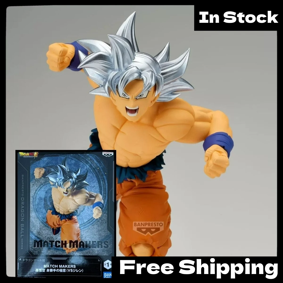 In Stock Authentic Japanese Version Banpresto Dragon Ball Super Rivals Son Goku Ultra Instinct Prize Figure Collectible Gift