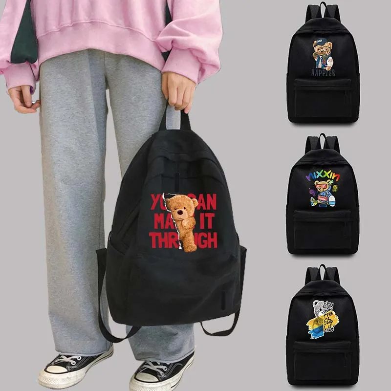Large Capacity Travel Bag FashionBackpacks with Bear Series College School Bag Backpack Laptop Bags Commuter Sports Backpacks