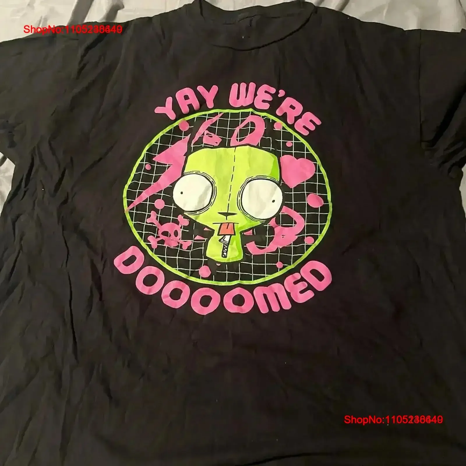 Invader Zim We're Doomed T shirt unisex S 4XL ZL1501 vintage Washed homme graphic Stretched Stylish fashion Comfortable