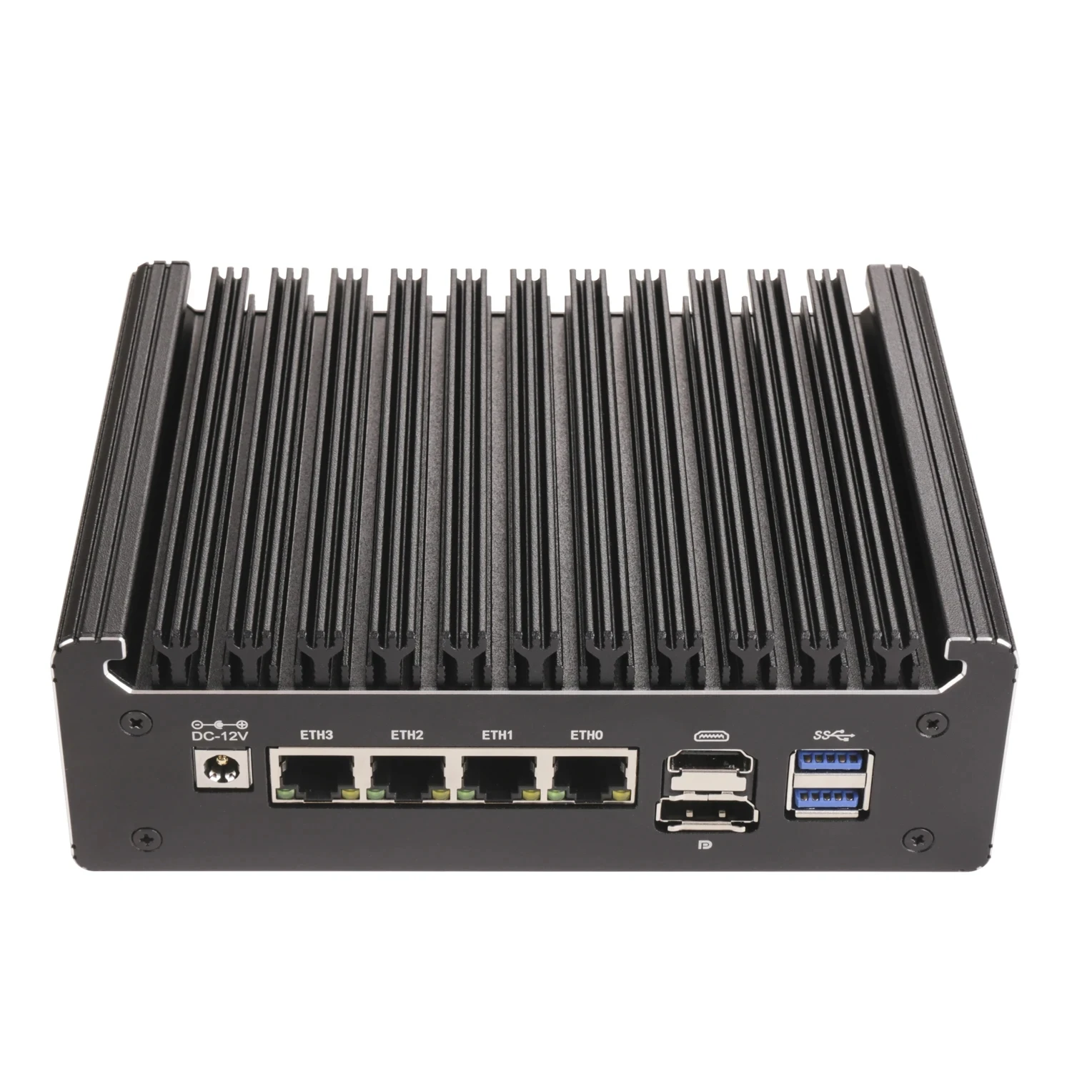 Solid Fanless Firewall Mini PC Intel N100 Pentium N6005 4 LAN i226-V 2.5G DDR4 COM USB-C pfSense OPNsense ESXi Industry Computer