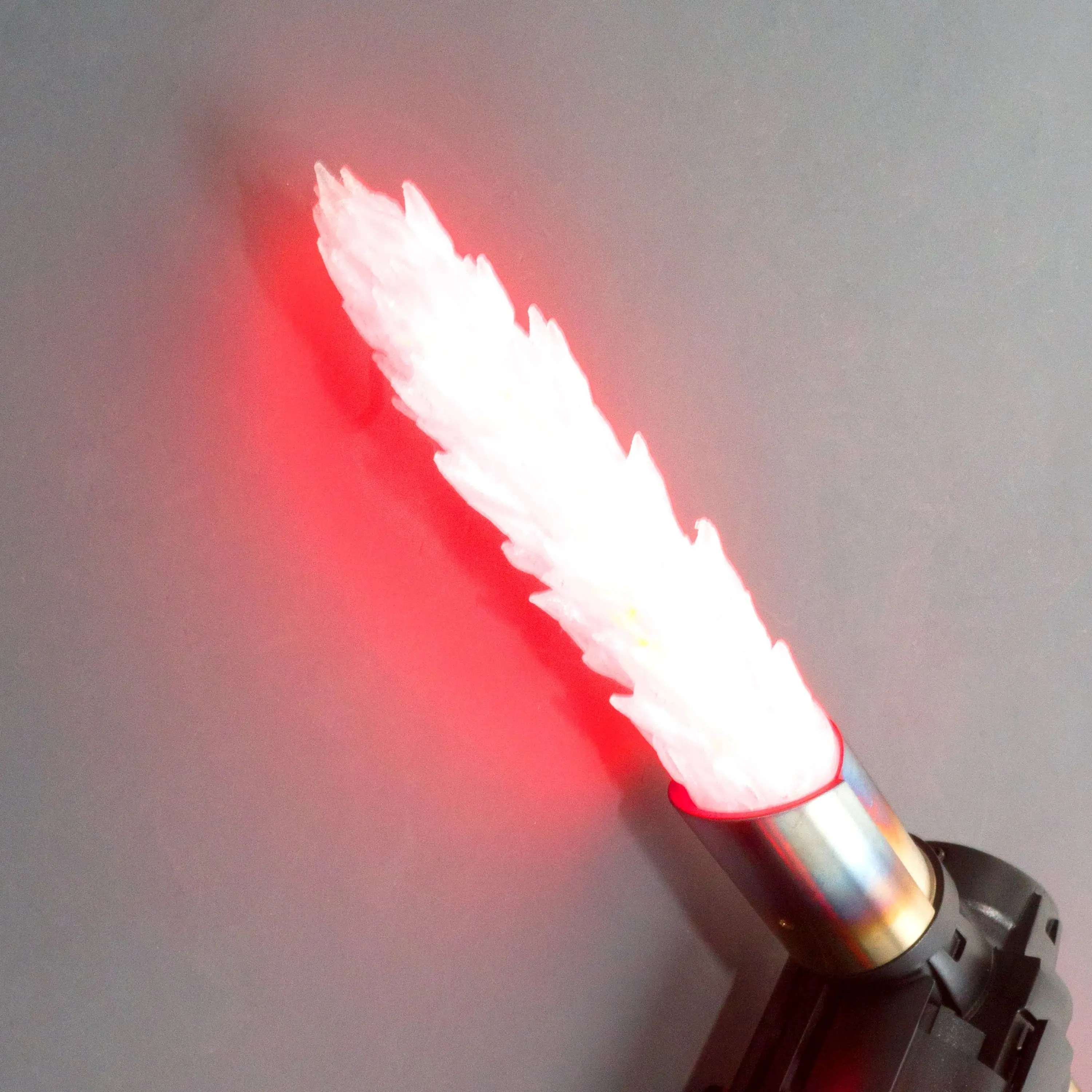 Kylo Ren Neopixel Lightsaber with Fire Flame 2 Side Blades 7/8 inch