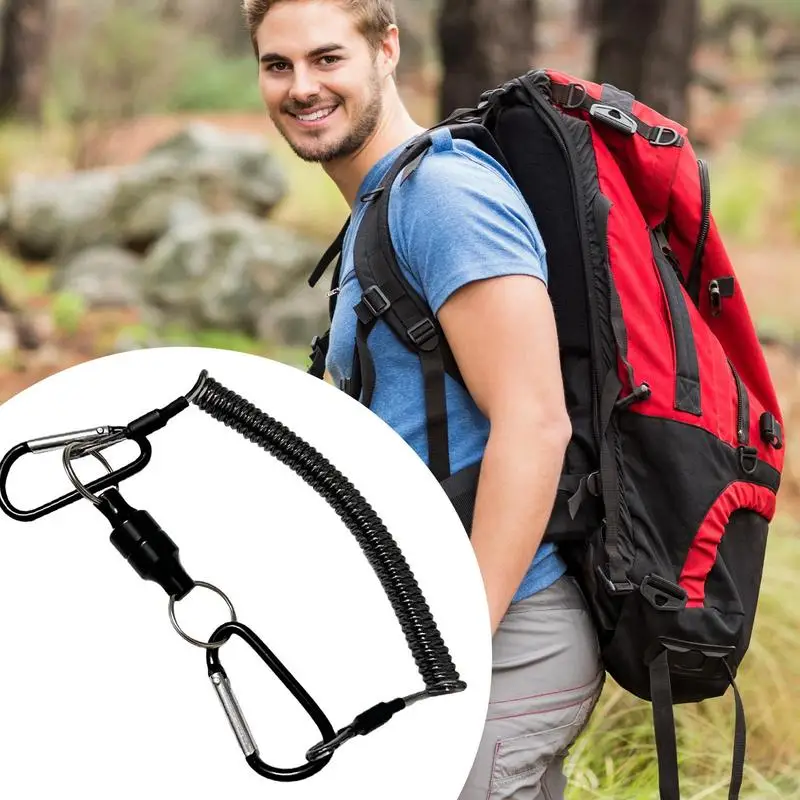 Lightweight Carabiner For Backpacking Powerful Magnet Fishing Tool Carabiner Coil Design Luggage Fixation Carabiner Outdoor