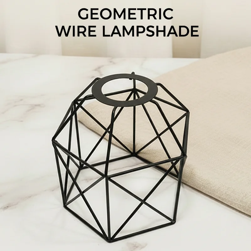 Handwoven Jute Diamond Cage Lampshade Mini Pendant Lamp Cover Industrial Farmhouse Kitchen Restaurant Decor