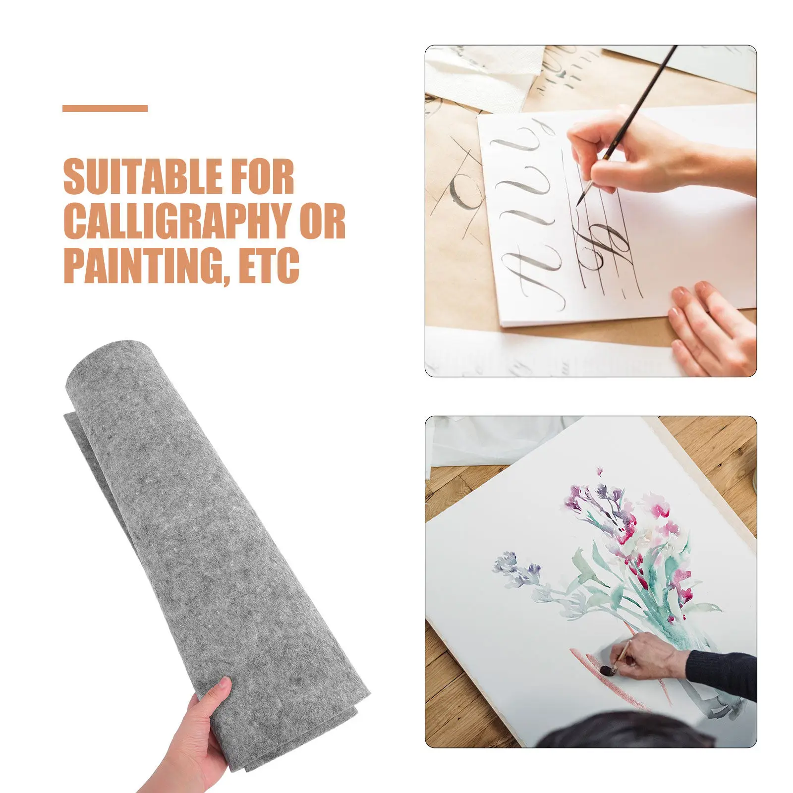 Extra Thick 5Mm Felt Mat for Chinese Calligraphy Beginners Calligraphy Practice Pad Felt Desk Pad Ink Painting Drawing Cushion