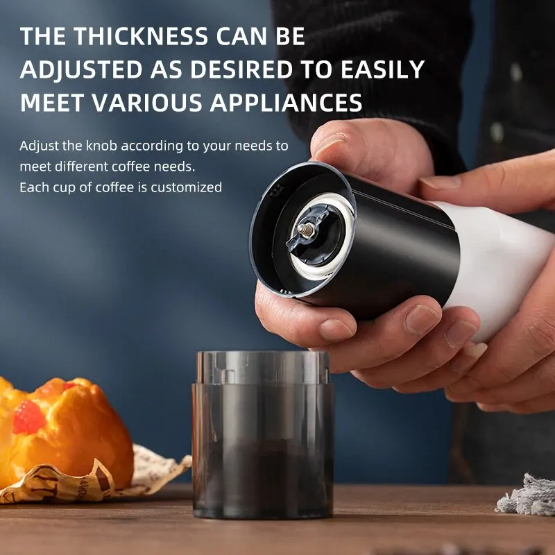 1PC Portable Electric Coffee Grinder TYPE-C USB Charge Ceramic Grinding Core Home Wireless Coffee Beans Pulverizer Grinder