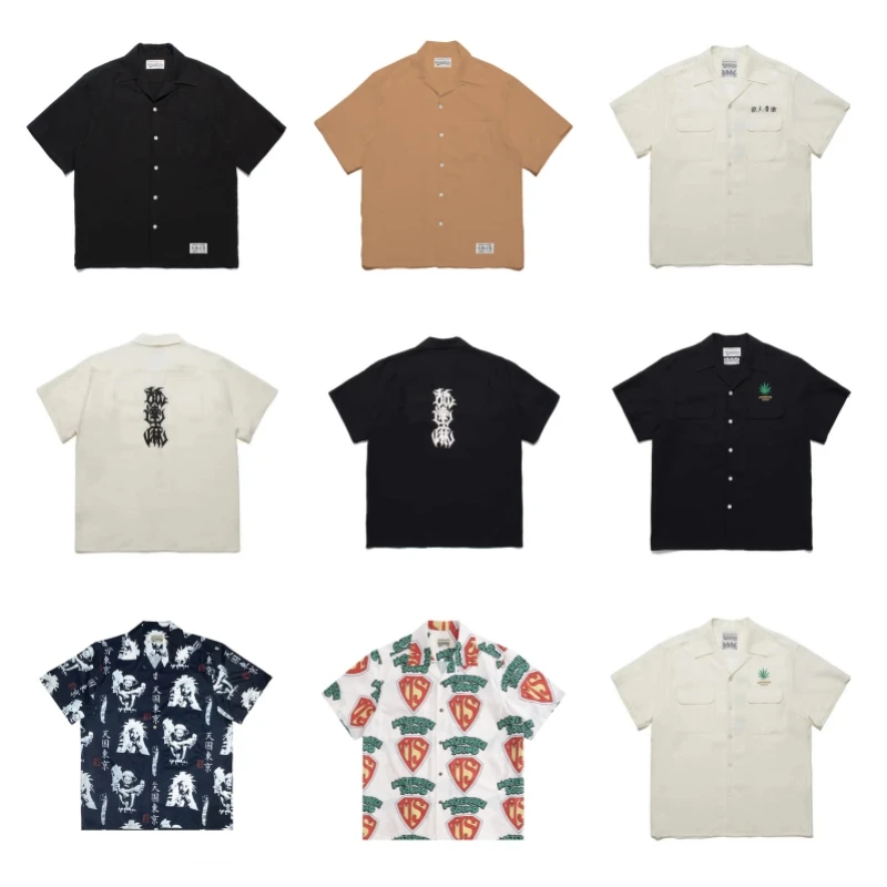 Hochwertige Wacko Maria Tenkoku Tokio Kurzarmhemd Herren Damenmode Hawaii Shirts Tops