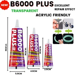 B6000 PLUS 15/50/110ml Transparent Glue Rubber Wood Metal Paper Glass Super Epoxy Resin Adhesive Jewelry Strong Fabric Plastic