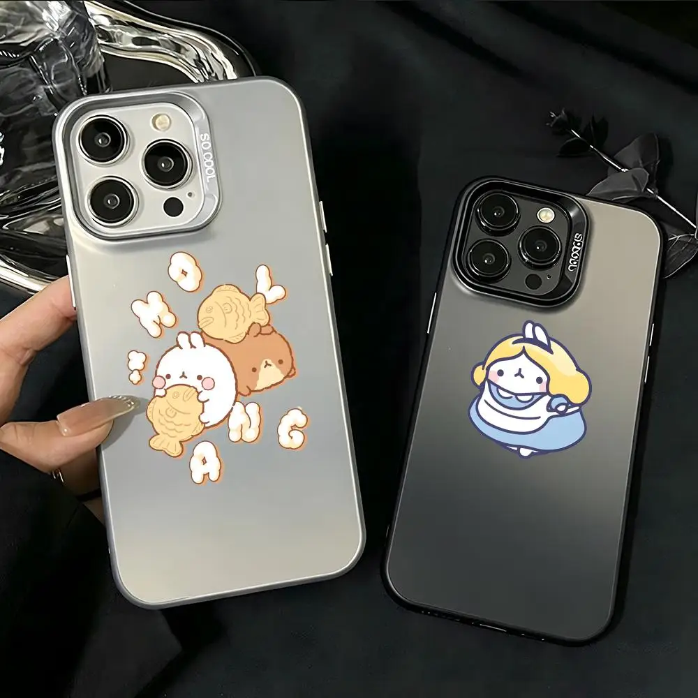 Coque de téléphone Coque de téléphone premium pour iPhone 16/15/14/13/12/17 Pro Max Plus, légère et résistante aux chutes. M-Molang