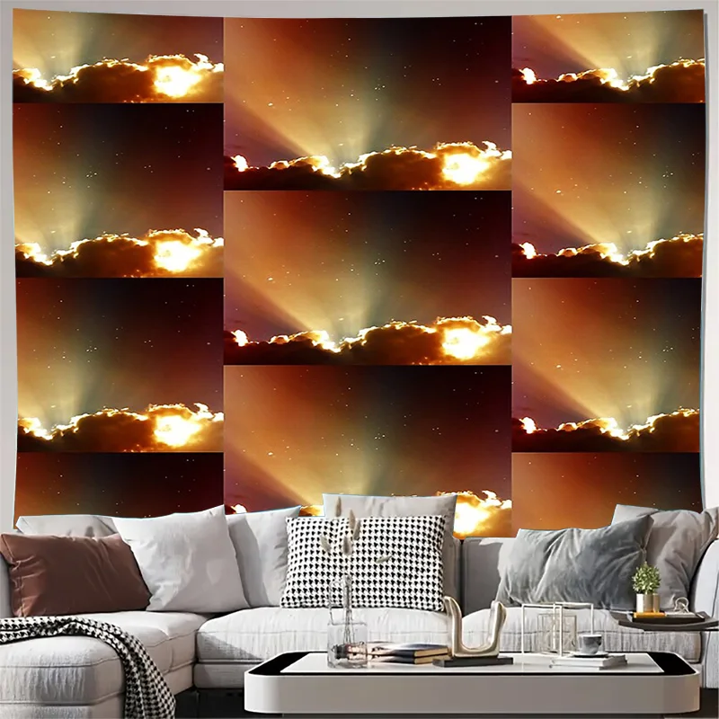 Nordic Tapestry Mountain Landscape Wall Hanging Nature Scenic Home Decor Room Aesthetic Wall Art Bedroom Living Room Decoration