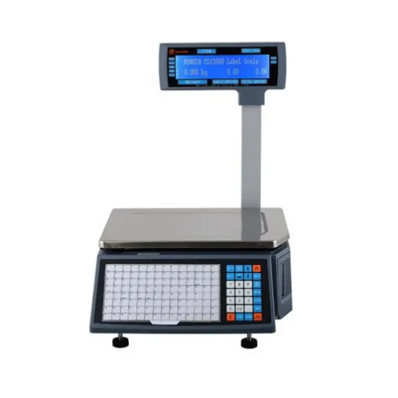 RLS1000A Retail POS Label Printing Scale, Fashion‑Look 30kg Price‑Computing Weighing Scale with Built‑in Label Printer