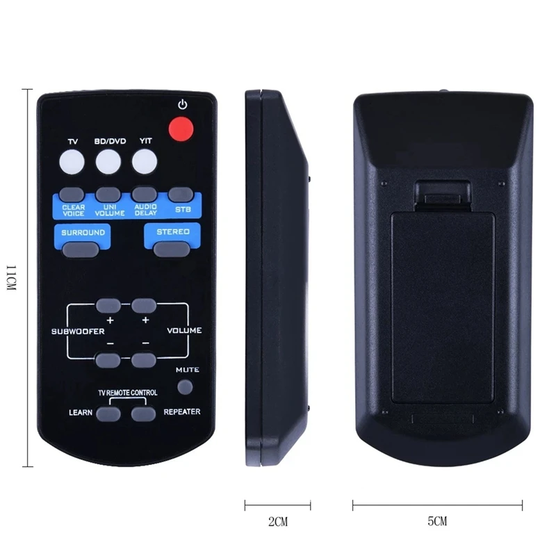 2X FSR60 WY57800 Replacement Remote Control For Yamaha WY57800 YAS101 YAS101BL