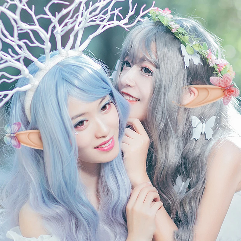 Cosplay Avatar Ears Halloween Costume Accessories Colorful Shiny Fairy Elf  Spirit Butterfly Leprechaun Goblin Witch Angel Demon