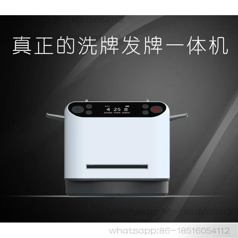 Automatic Cards Dealer, Rechargeable Cards Shuffler Shuffling Dealing Playing Cards Distribution Machine with 4 Bid Buttons