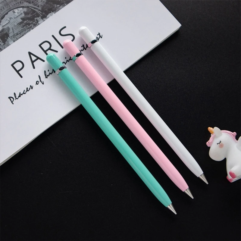 Erasable Everlasting Pen Metal Inkless Pencil No Sharpening Sketch Pencil Gift Pen for Boy Girl Student Kid Drawing K1KF