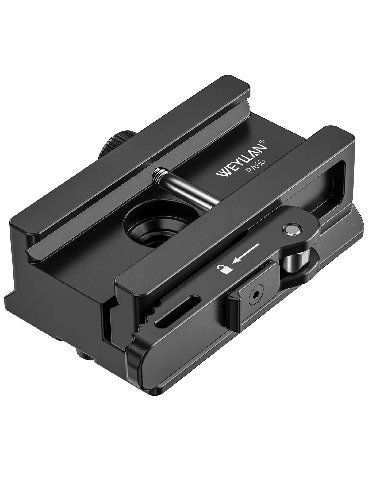 Pince de Rail Picatinny tout en métal CNC Arca vers Picatinny adaptateur levier de montage libération Arca pince suisse WEYLLAN PA60 pour tête de trépied