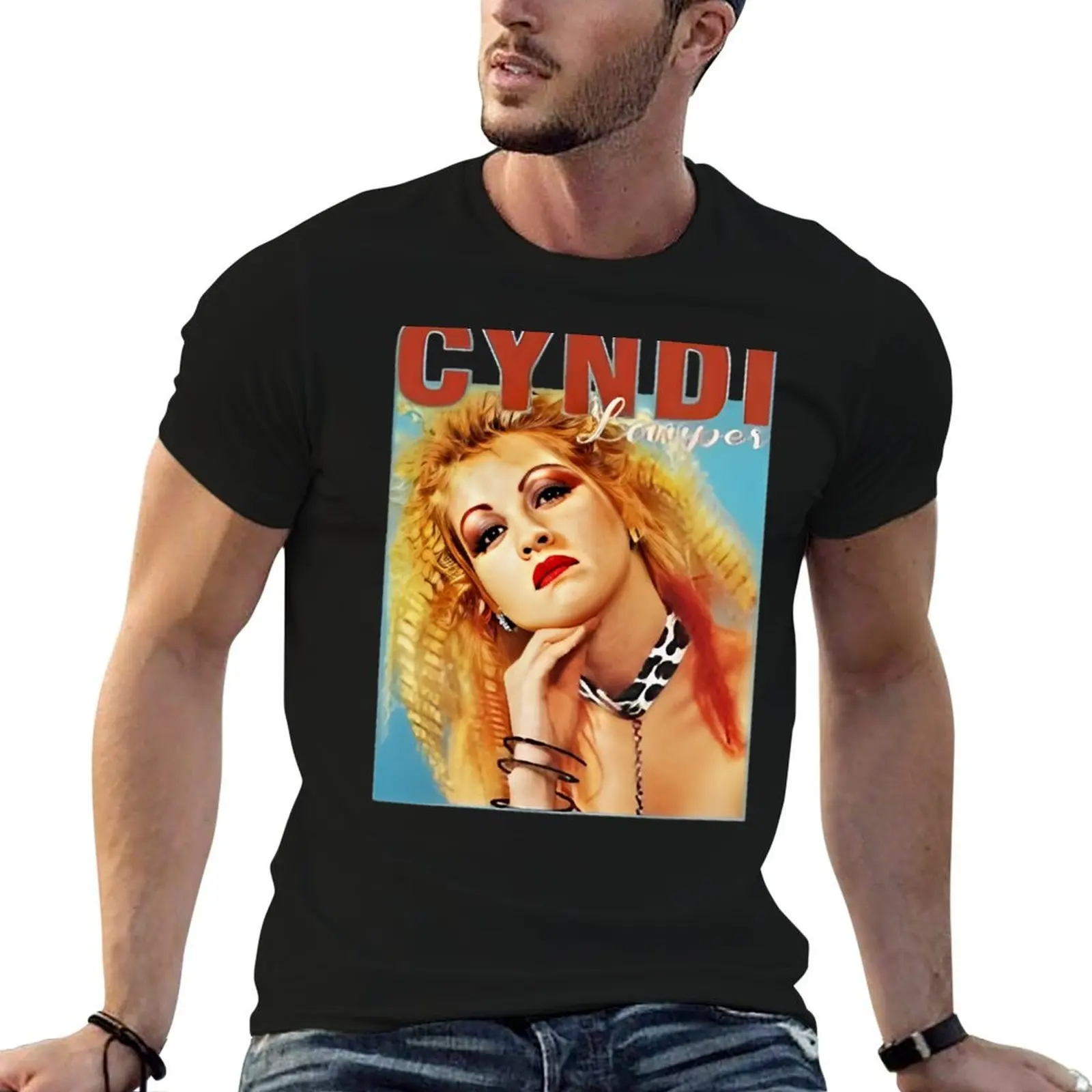 

Cyndi lauper retro for fans T-Shirt man t shirts for men men t shirt cotton 100% t shirts designer T-Shirt