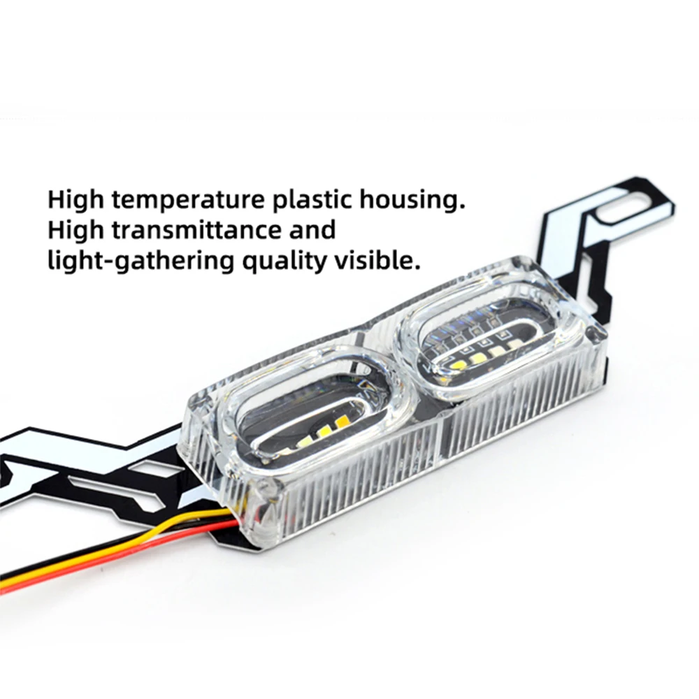 Motocykl LED stroboskopowa lampa stopu hamulca migające oświetlenie tablicy rejestracyjnej RGB kolorowy kierunkowskaz ostrzeżenie tylne światło