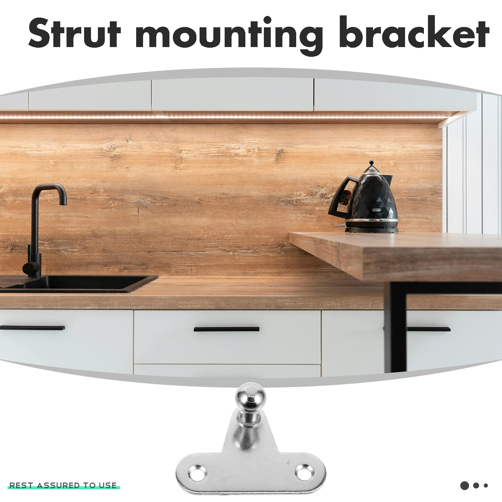 10pcs Hydraulic Accessories Durable Gas Spring Lift Support Mounting Brackets Furniture Hinges Cabinet Door