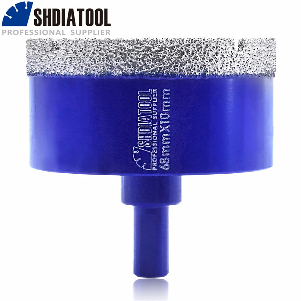 SHDIATOOL 1 قطعة مثقاب نواة الماس مثلث عرقوب الحفر الجاف نصل منشار قاطع مجوف للبلاط الرخام السيراميك الحفر حفرة المنشار 20-68 مللي متر