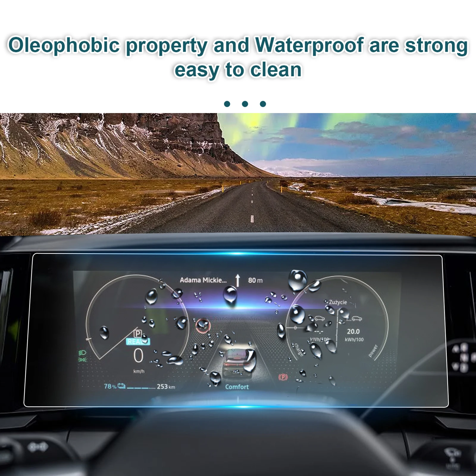 LFOTPP Nano-Displayschutzfolie für Renault Megane E-Tech/Austral, Auto-Navigationsinstrument-Display, Renault Megane Zubehör – Detail 9