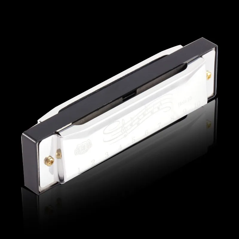Harmonica with boxed playing instrument 10-hole harmonica student classroom teaching performance backing track oral piano