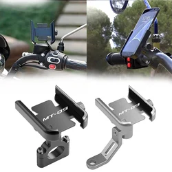 Soporte Universal de teléfono móvil para motocicleta, accesorio de aleación de aluminio para Honda, Yamaha, Kawasaki, MT 09, 2017, 2022-2024