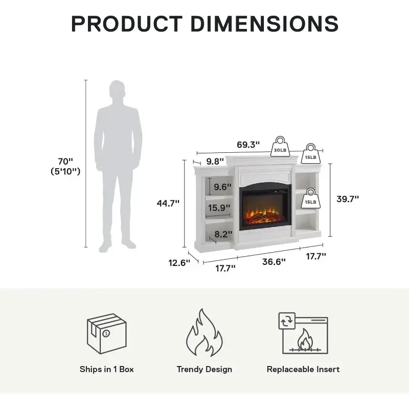 전기 벽난로 벽난로, 벽난로 히터, 전기 불꽃 가전 가구