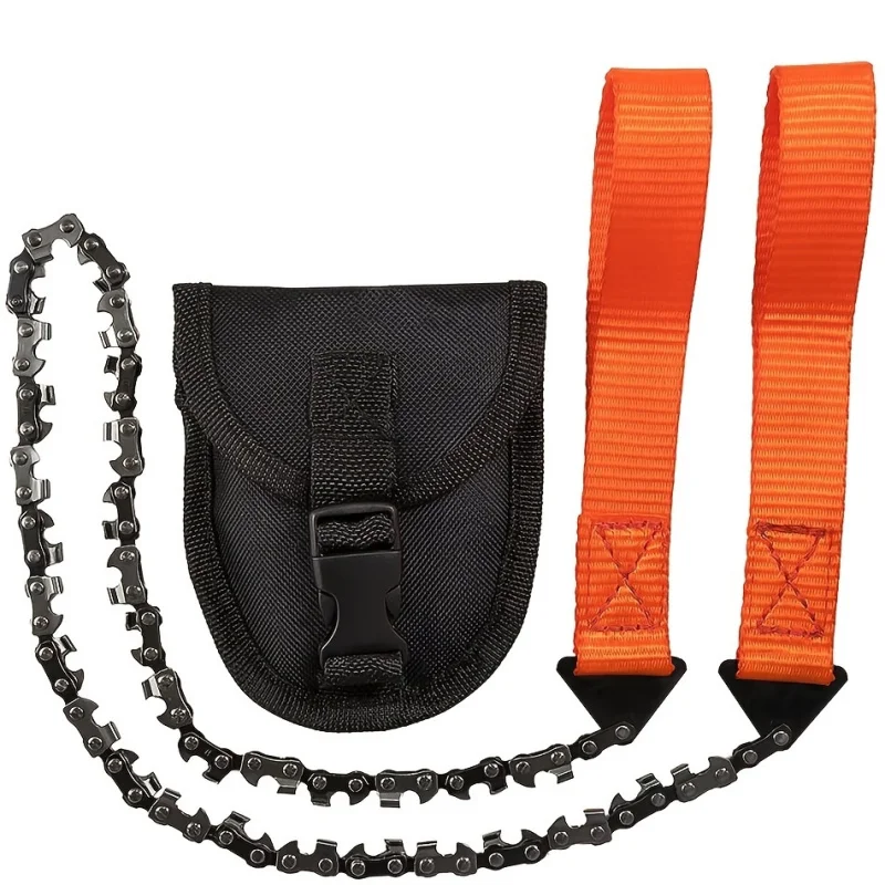 Portable Outdoor Logging Chain Saw，Hand-operated chain saw，Outdoor Survival Tools，Comes with a storage bag for easier portabilit