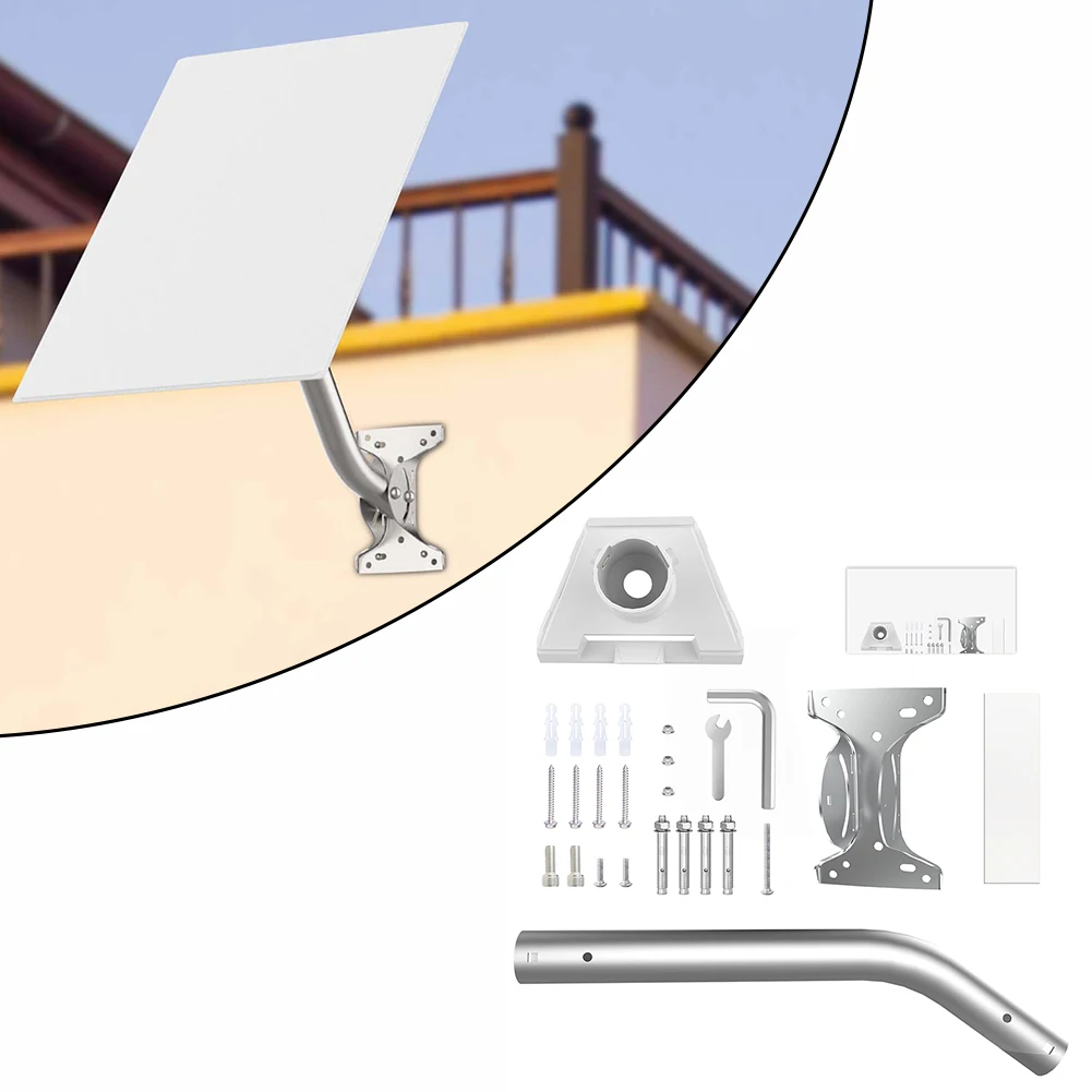 Heavy Duty Pivot Bend Pipe Bracket Kit for Starlink For Gen 3 Roof Mount Exceptional Stability & Load Bearing Capacity