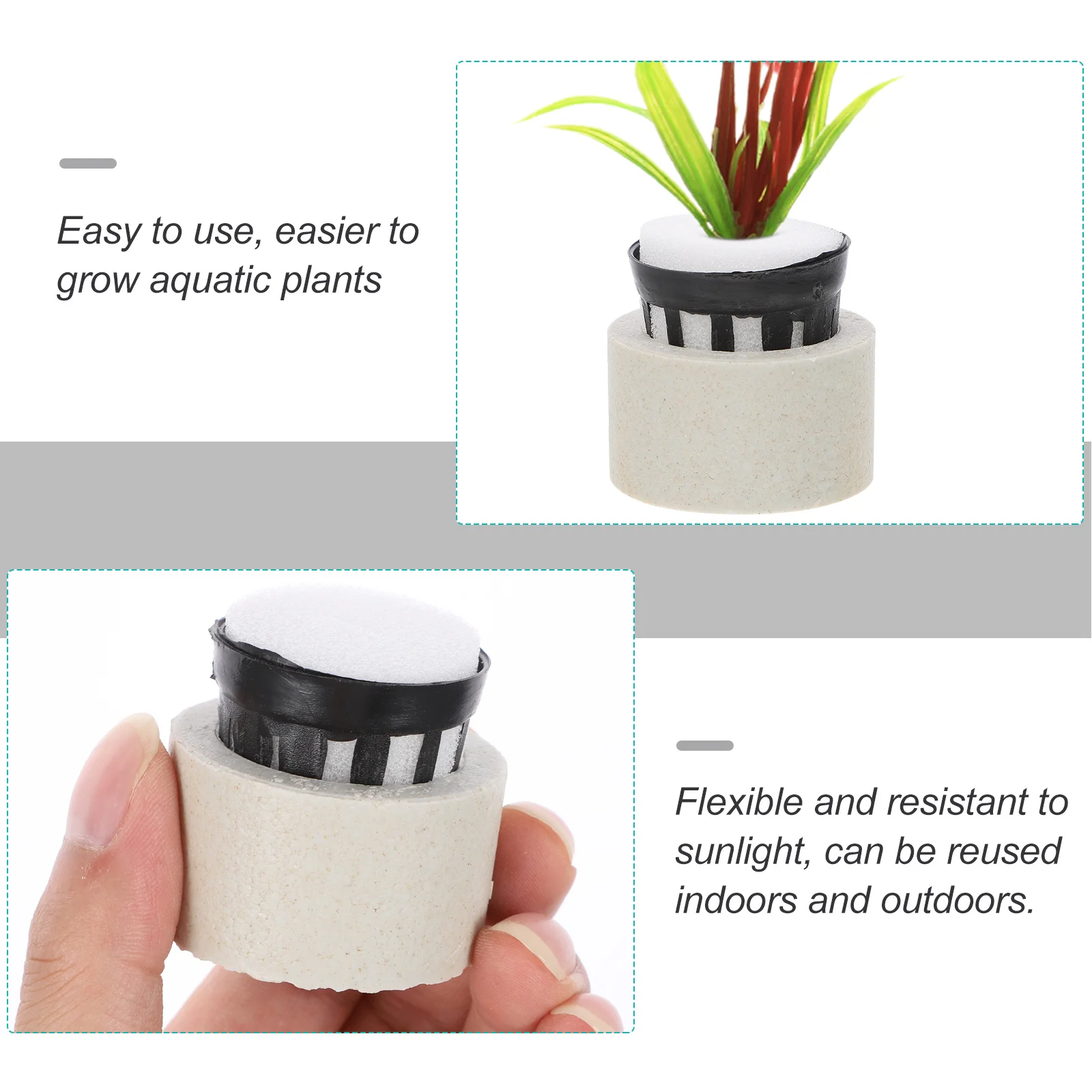 

10Sets Water Plant Bases High-Quality Reusable Planting Cups for Aquarium Fish Tank Hydroponic Gardening Flexible