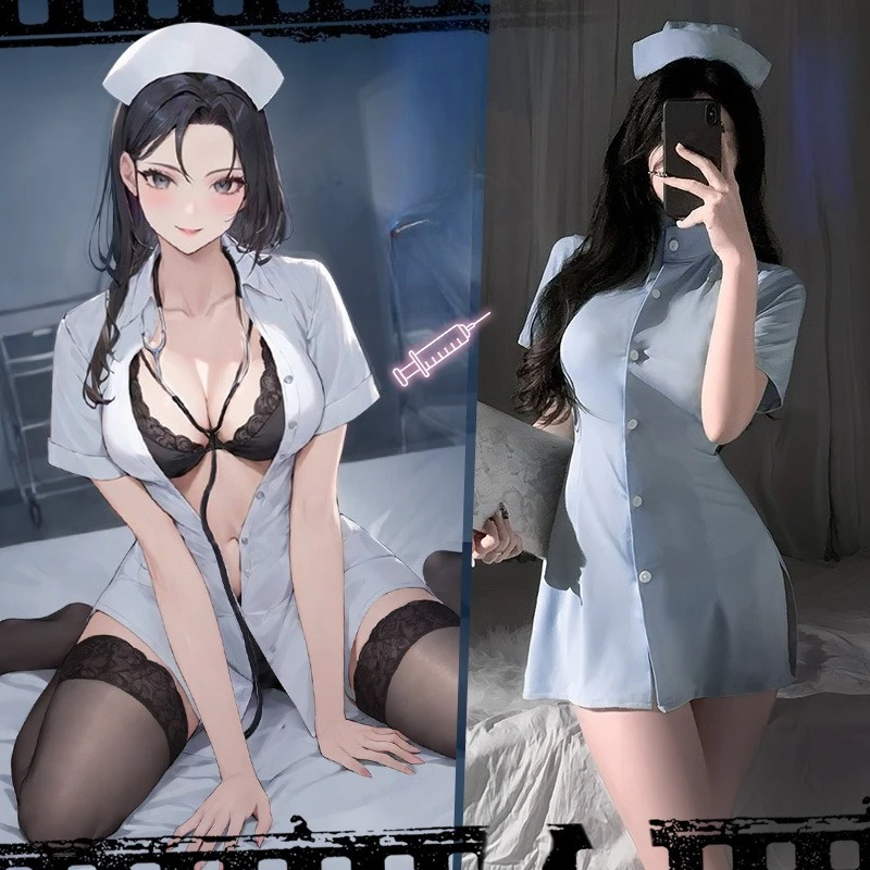 

Сексуальная униформа медсестры, карнавальный костюм, бандажное обтягивающее мини-платье, женская ночная рубашка, наряды для ролевых игр, нижнее белье, пижамы