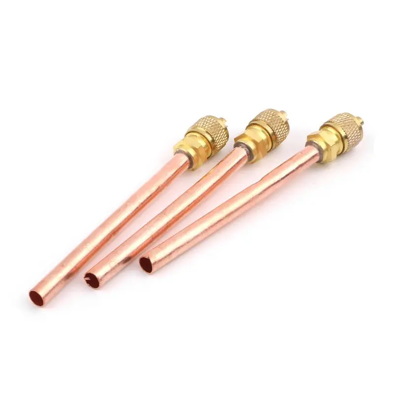 2023 New 10pcs Air Conditioner Refrigeration Access Valves 6mm OD Copper Tube Filling Par