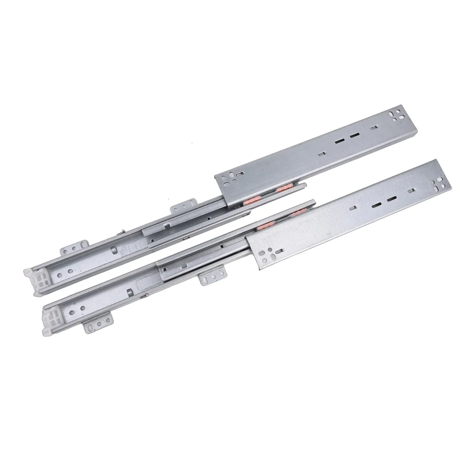Slide Rail Underfloor Guides Floor Mounted Soft-close For Cabinet  Drawer Furniture Cabinet Damping Buffer Slide Rail