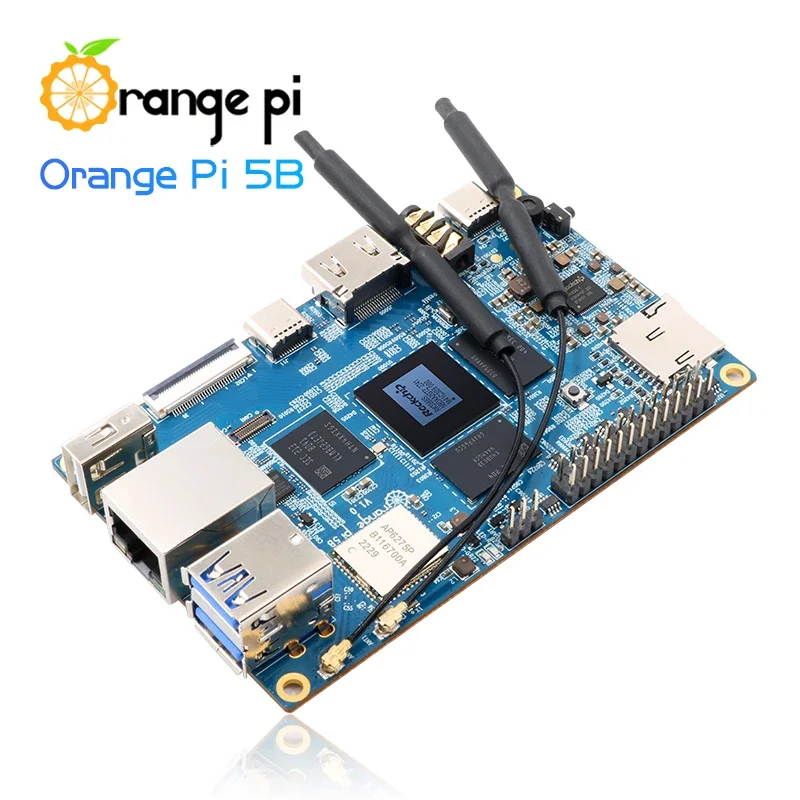 Orange Pi 5B 8GB Ram RK3588S 64GB EMMC Wifi-BT Development Board Orange Pi 5 B Run Debian Ubuntu Android Single Board Computer