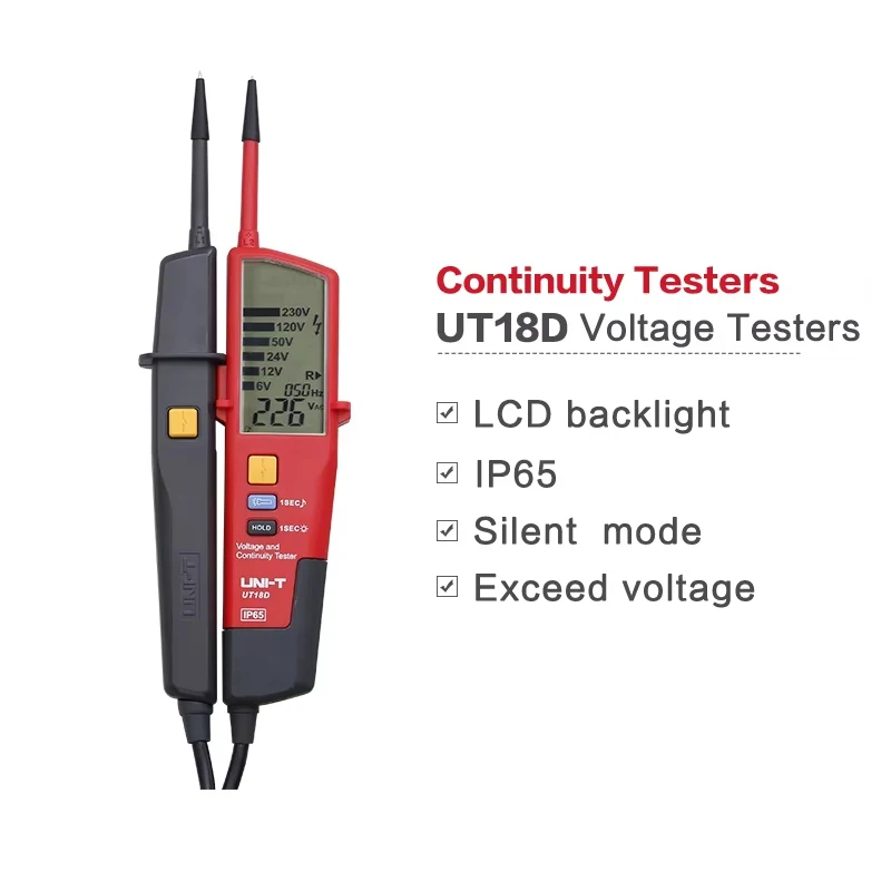 UNI-T UT15C UT18C UT18D Voltage Indicator Digital Voltmeter Volt Probe Voltage Meter Tester Phase Sequence Continuity Multimeter