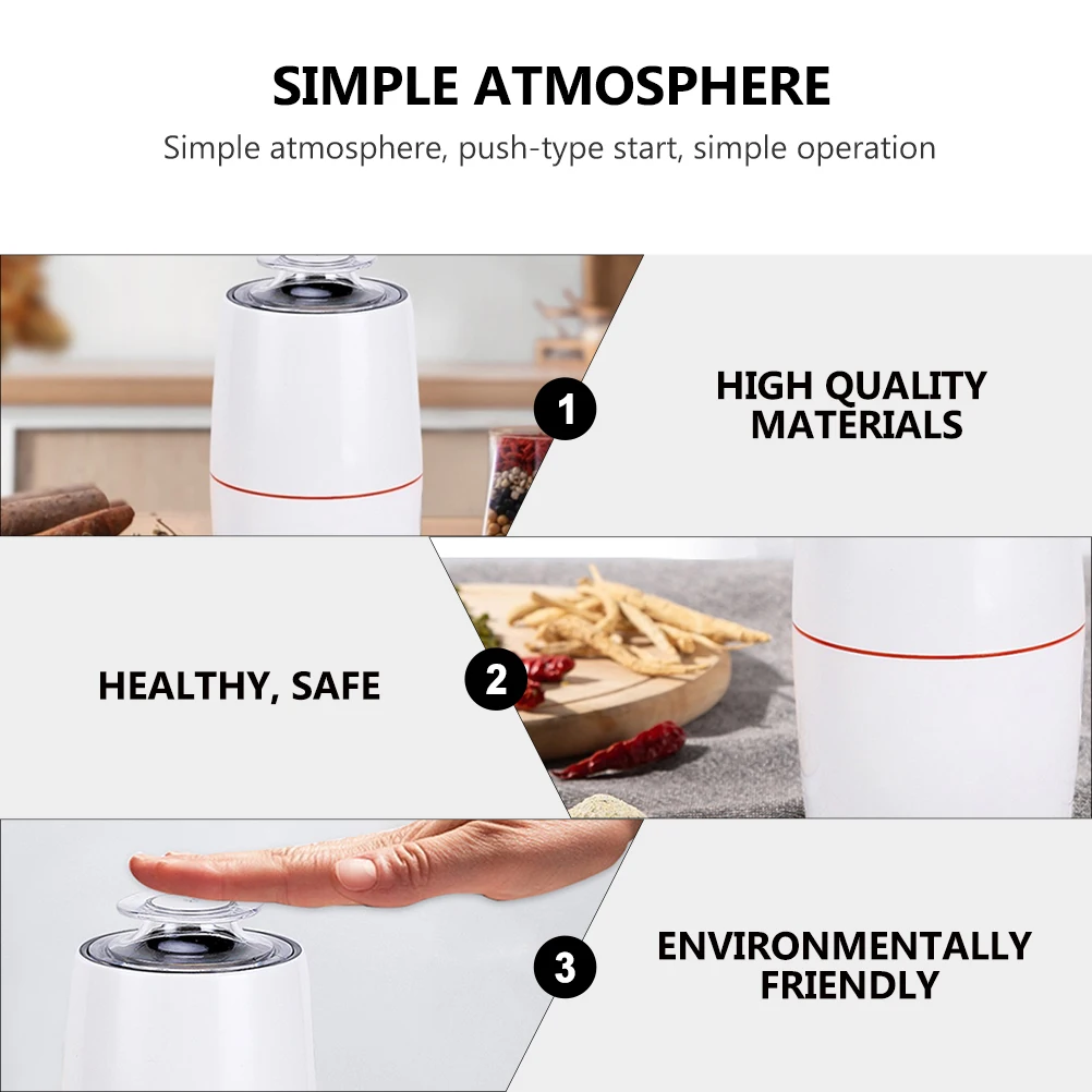 

1Pcs Electric Grain Mill Household Coffee Grinder Fast Powerful Motor for Beans Wheat Rice Spices Nuts Kitchen Use